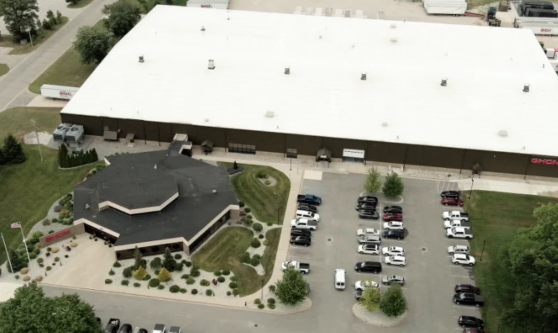 Aerial view of the GHCM main plant and corporate office